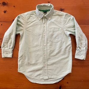 GAPKids Green Button Down Collared Shirt 100% Cotton Boys Long Sleeve Casual EUC